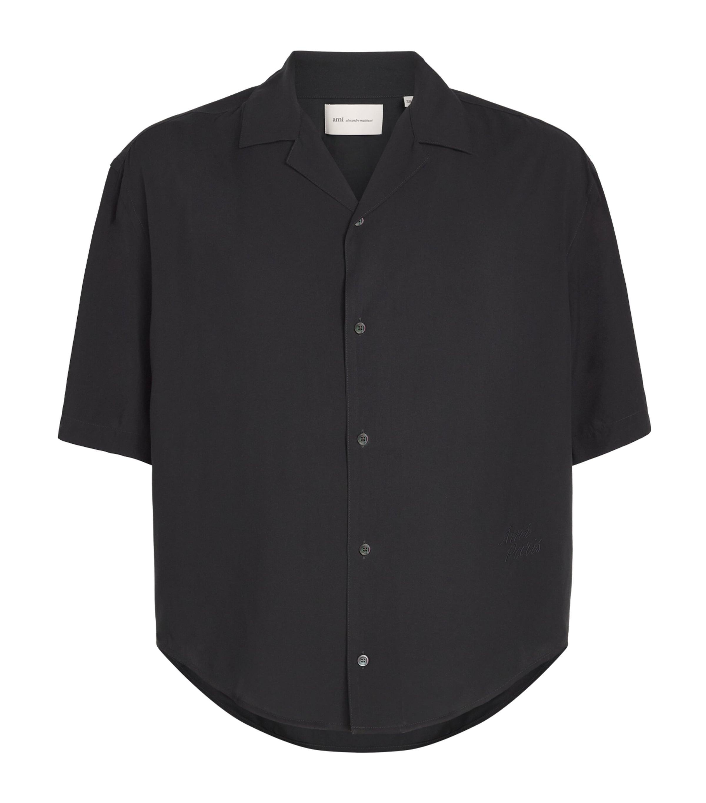 AMI Paris Cotton Ami de Coeur Short-Sleeve Shirt by AMI