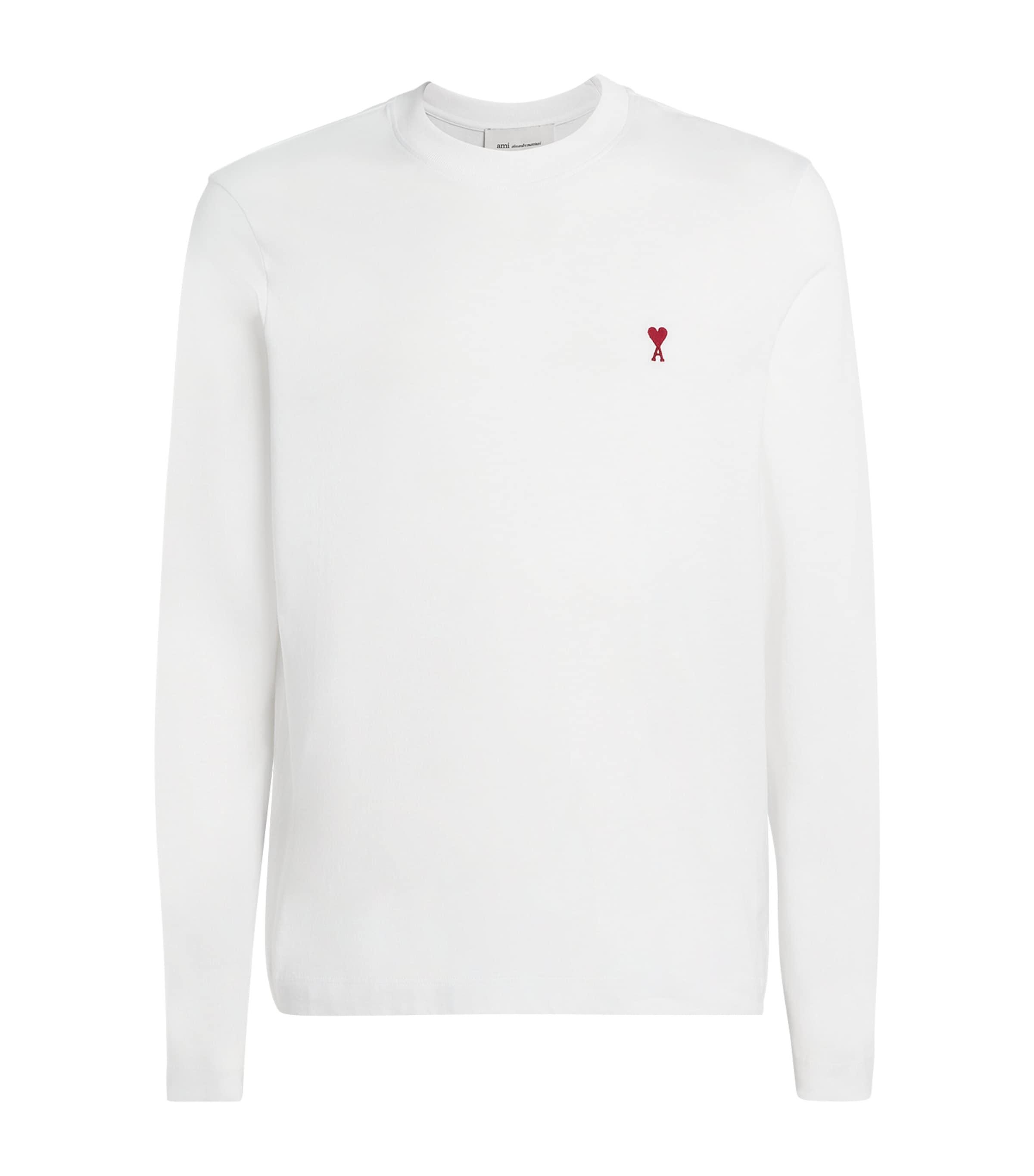AMI Paris Cotton Long-Sleeve Ami de Coeur T-Shirt by AMI