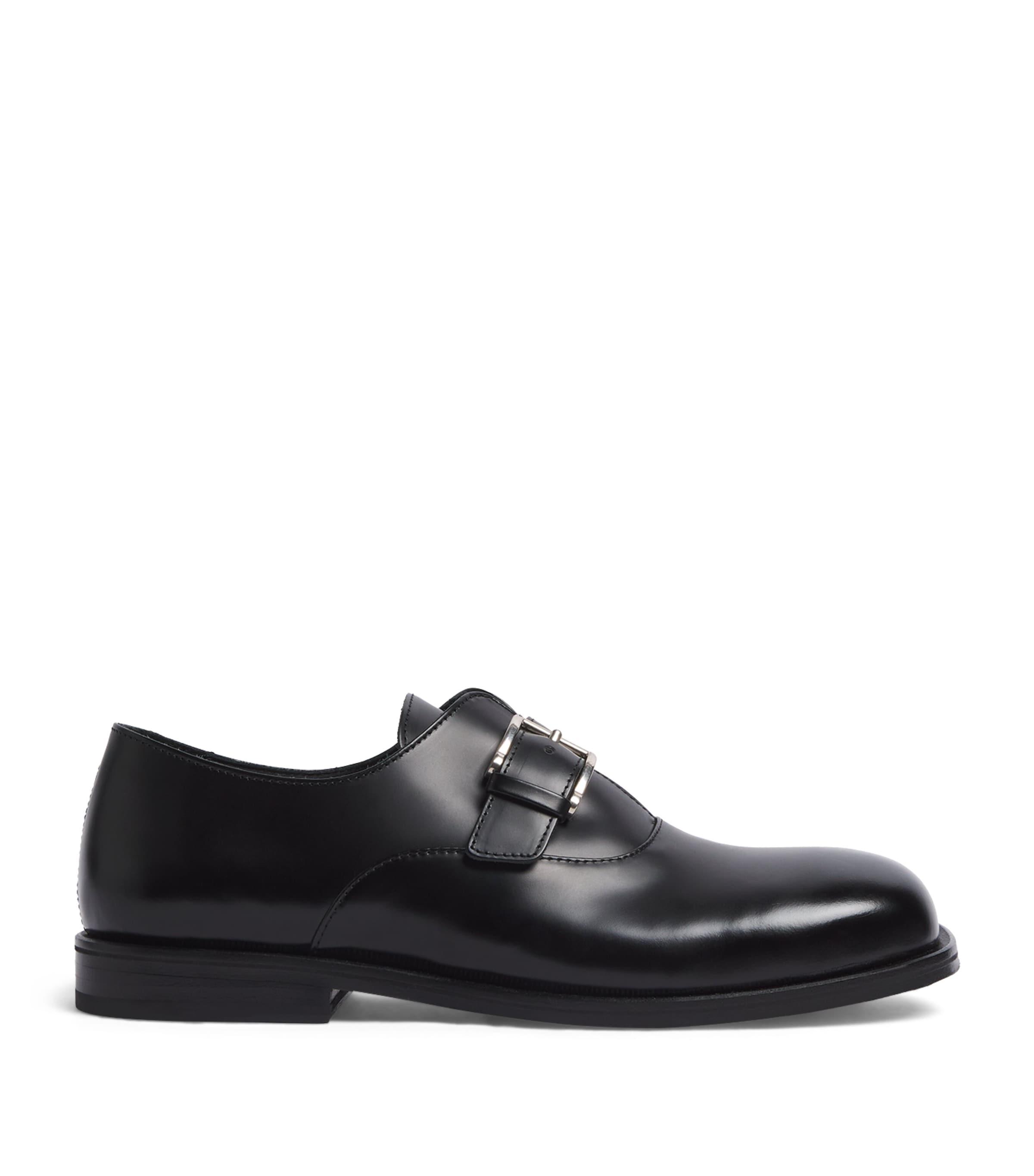 AMI Paris Leather Monk Strap Shoes by AMI