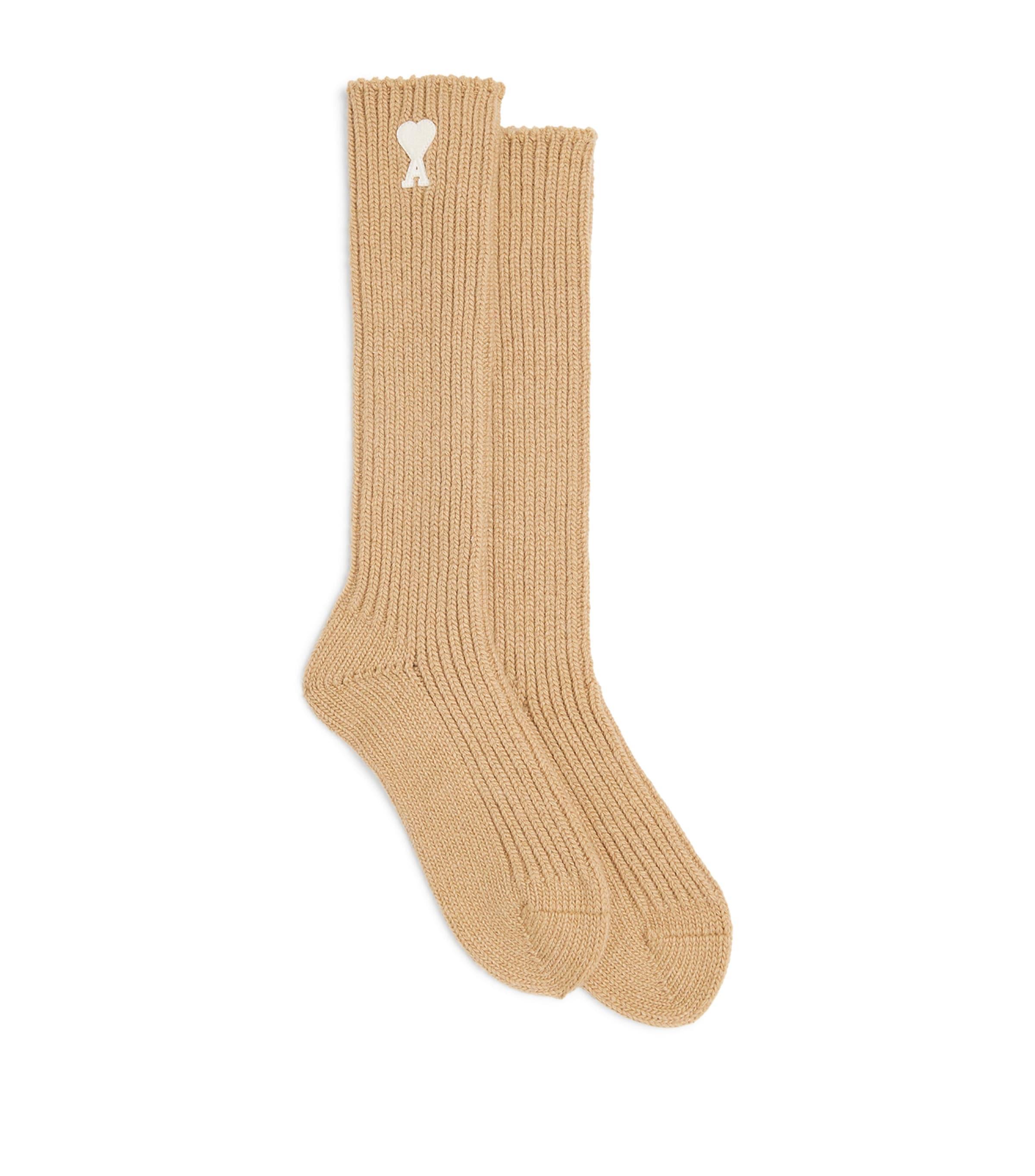 AMI Paris Wool-Blend Ami de Coeur Socks by AMI