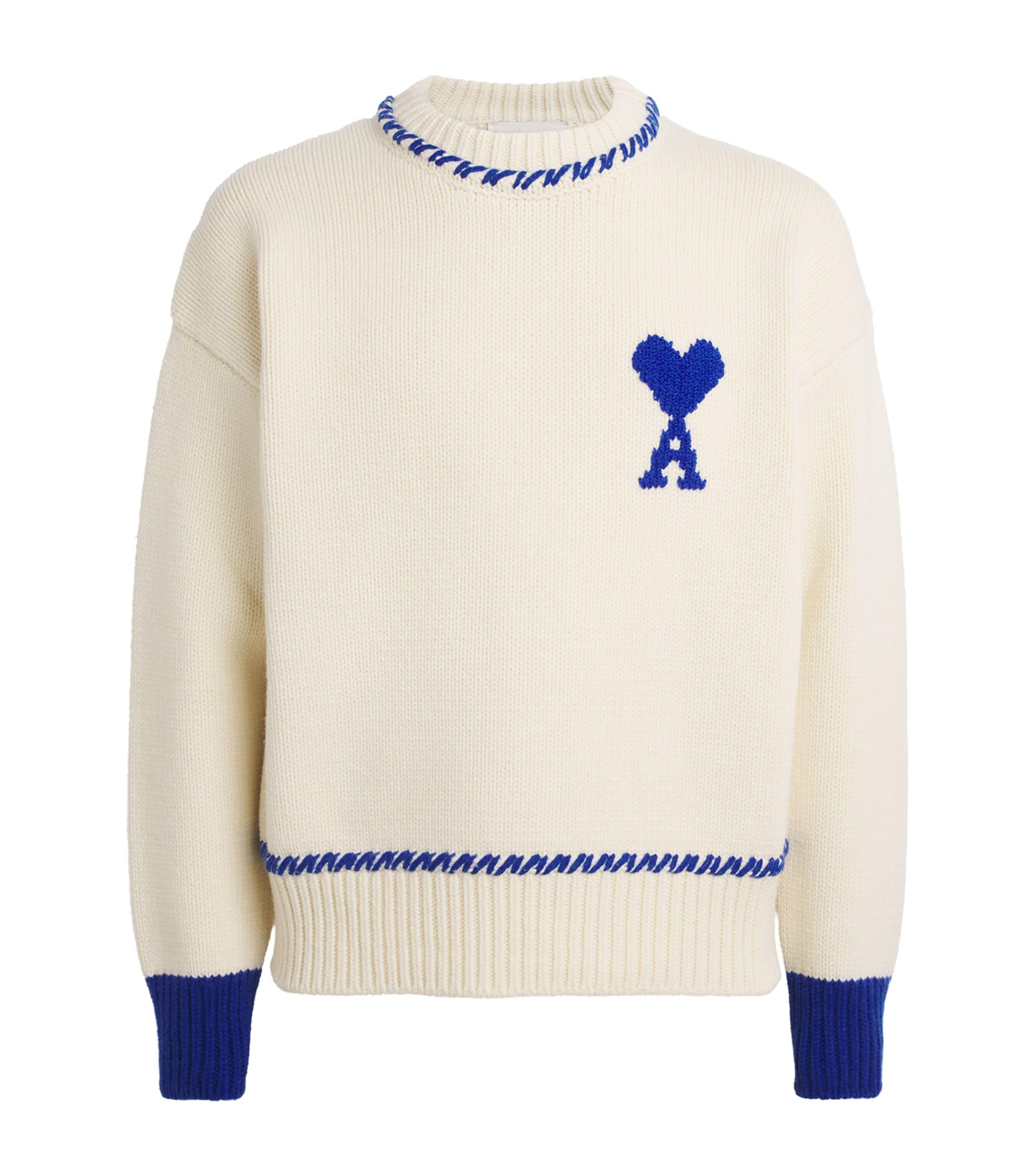AMI Paris Wool-Blend Ami de Coeur Sweater by AMI