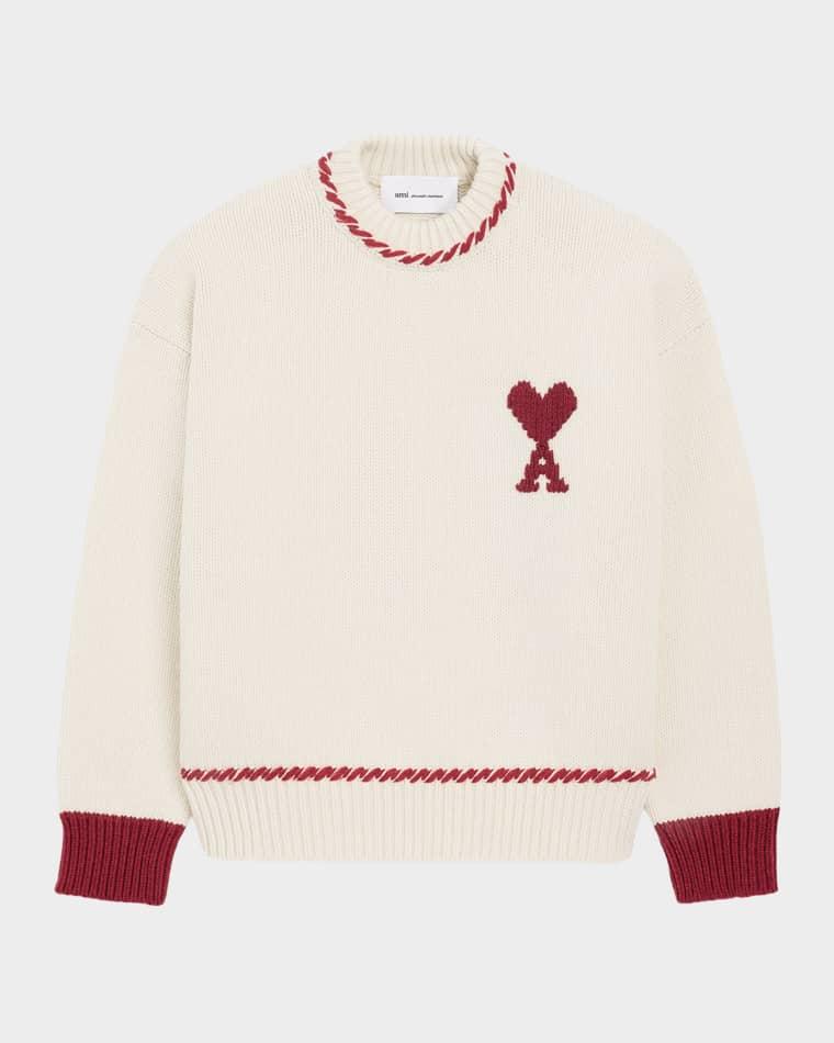 Ami De Coeur Embroidered Crewneck Sweater by AMI