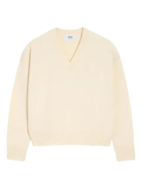 Ami De Coeur V-Neck wool sweater by AMI