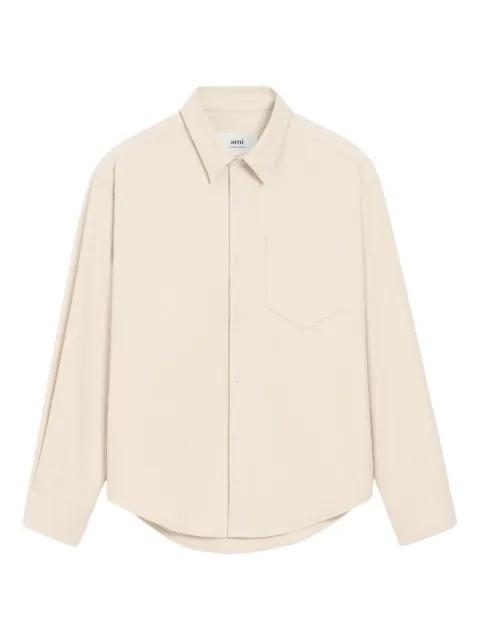 Ami De Coeur embossed cotton boxy shirt by AMI