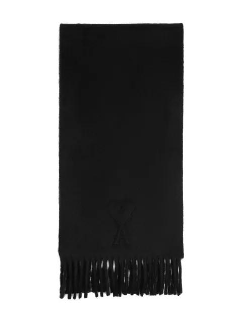Ami De Coeur embossed wool scarf by AMI
