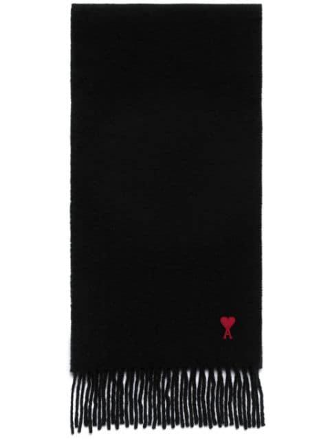 Ami De Coeur fringed wool scarf by AMI