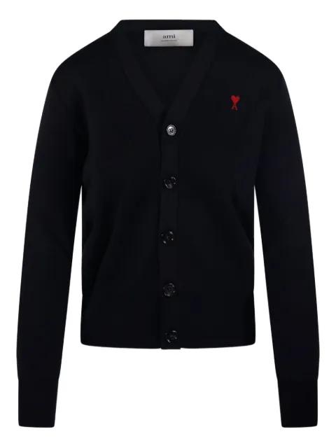 Ami De Coeur-logo embroidered cardigan by AMI