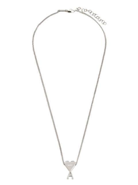 Ami De Coeur logo-pendant necklace by AMI