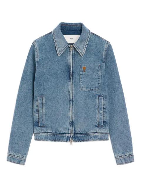 Ami De Coeur zipped denim jacket by AMI