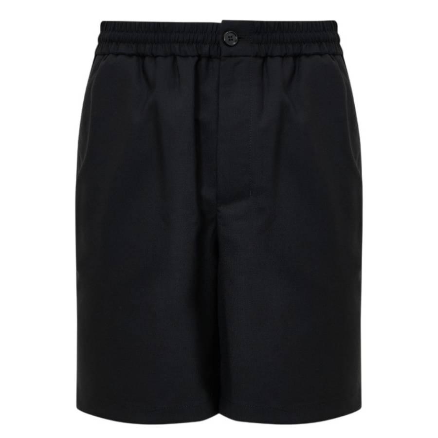 Ami Paris Elasticated Waist Wool Shorts by AMI