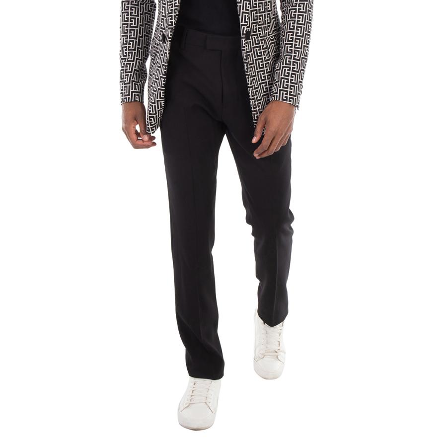 Ami Paris Mens Black Cigarette Tapered Trousers by AMI