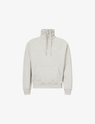 Ami de Coeur Embroidered Half-Zip Cotton-Jersey Sweatshirt by AMI