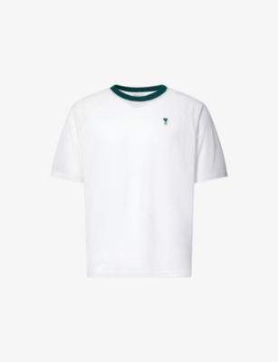 Ami de Coeur Embroidered Logo Cotton-Jersey T-Shirt by AMI