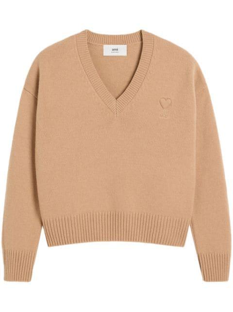 Ami de Coeur V-neck jumper by AMI
