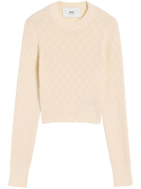 Ami de Coeur cotton-blend top by AMI