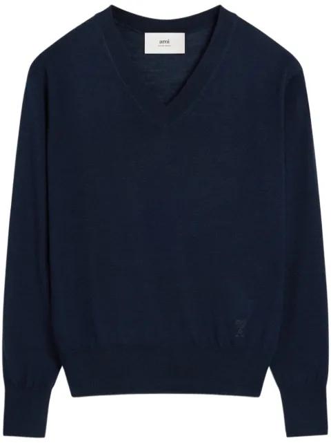 Ami de Coeur-embroidered sweater by AMI