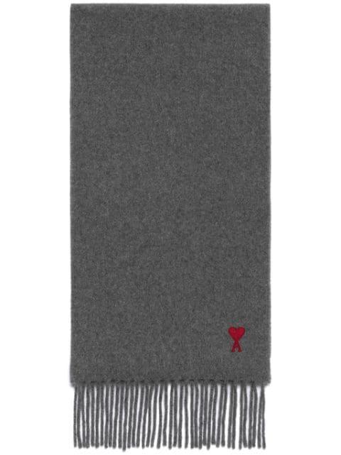 Ami de Coeur logo-embroidered scarf by AMI