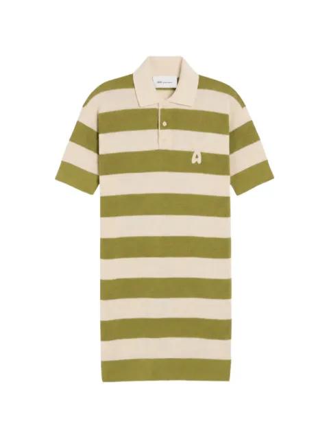 Ami de Coeur patch striped polo mini dress by AMI