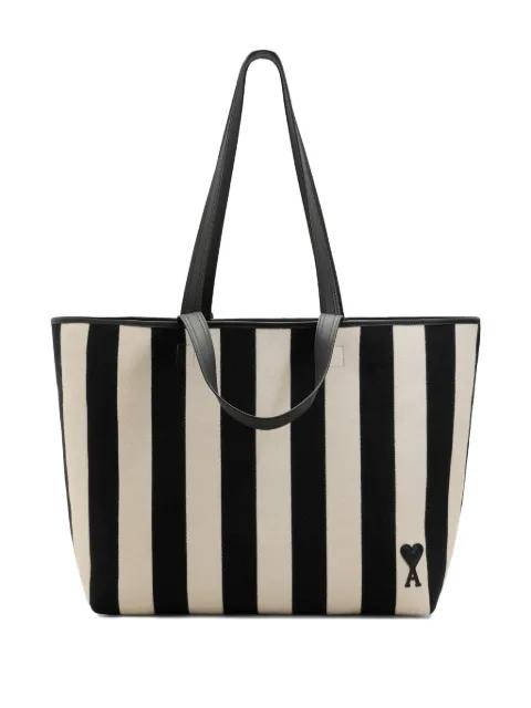 Ami de Coeur striped-pattern tote bag by AMI