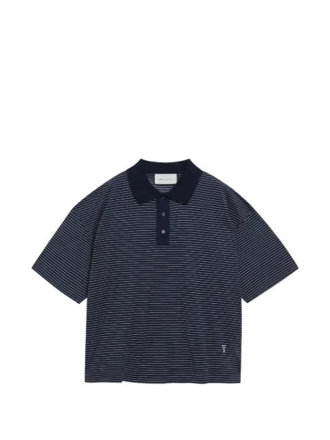 Ami de Coeur striped polo shirt by AMI