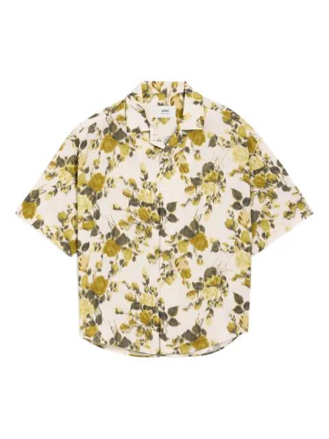 Ami floral-print short-sleeved camp shirt by AMI