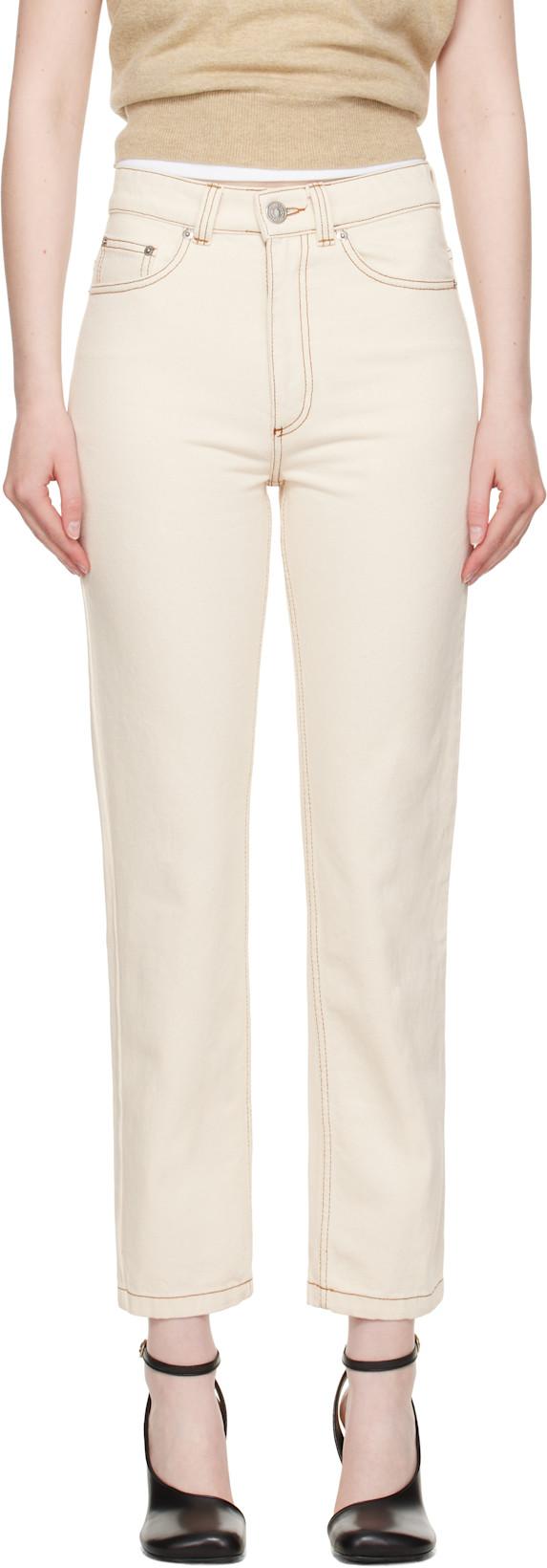 Beige Classic Fit Jeans by AMI