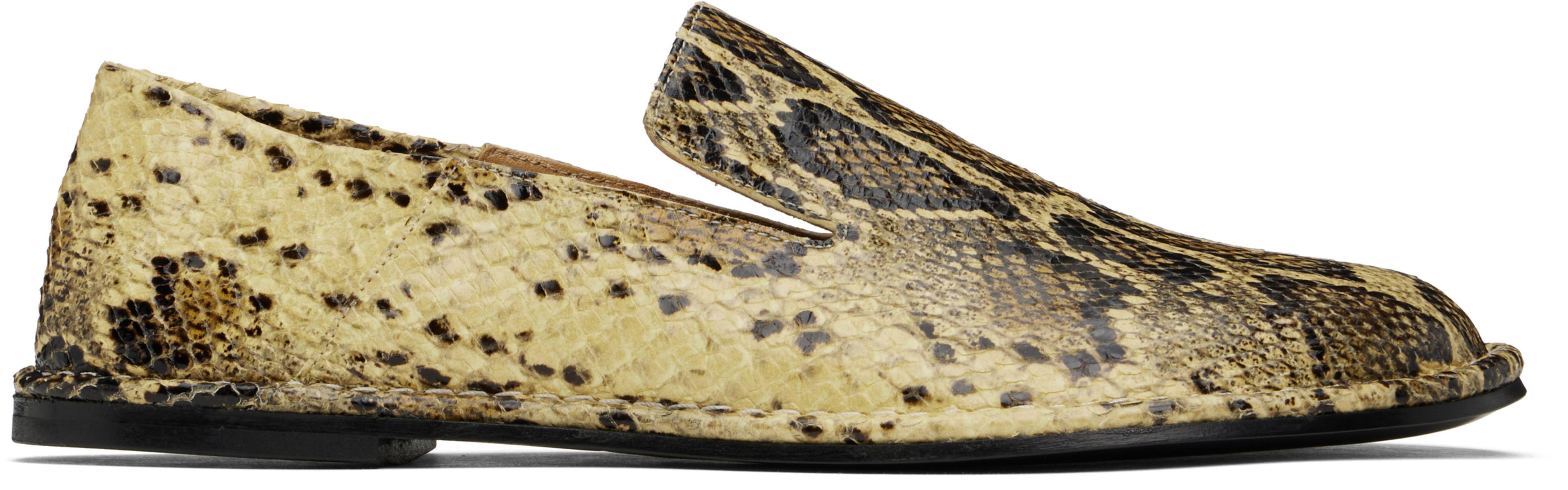 Beige Leather Midi Slippers by AMI