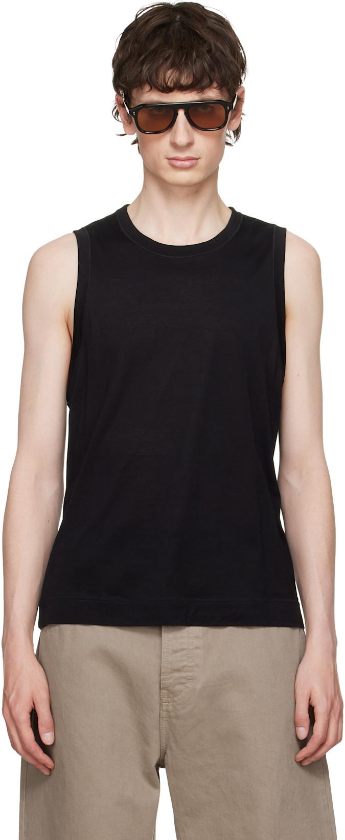Black 'Ami de Coeur' Classic Fit Tank Top by AMI