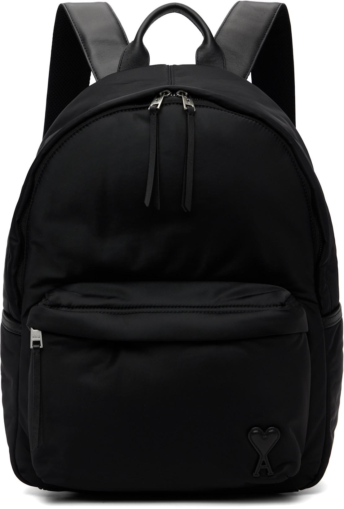 Black Nylon Marcel Backpack by AMI