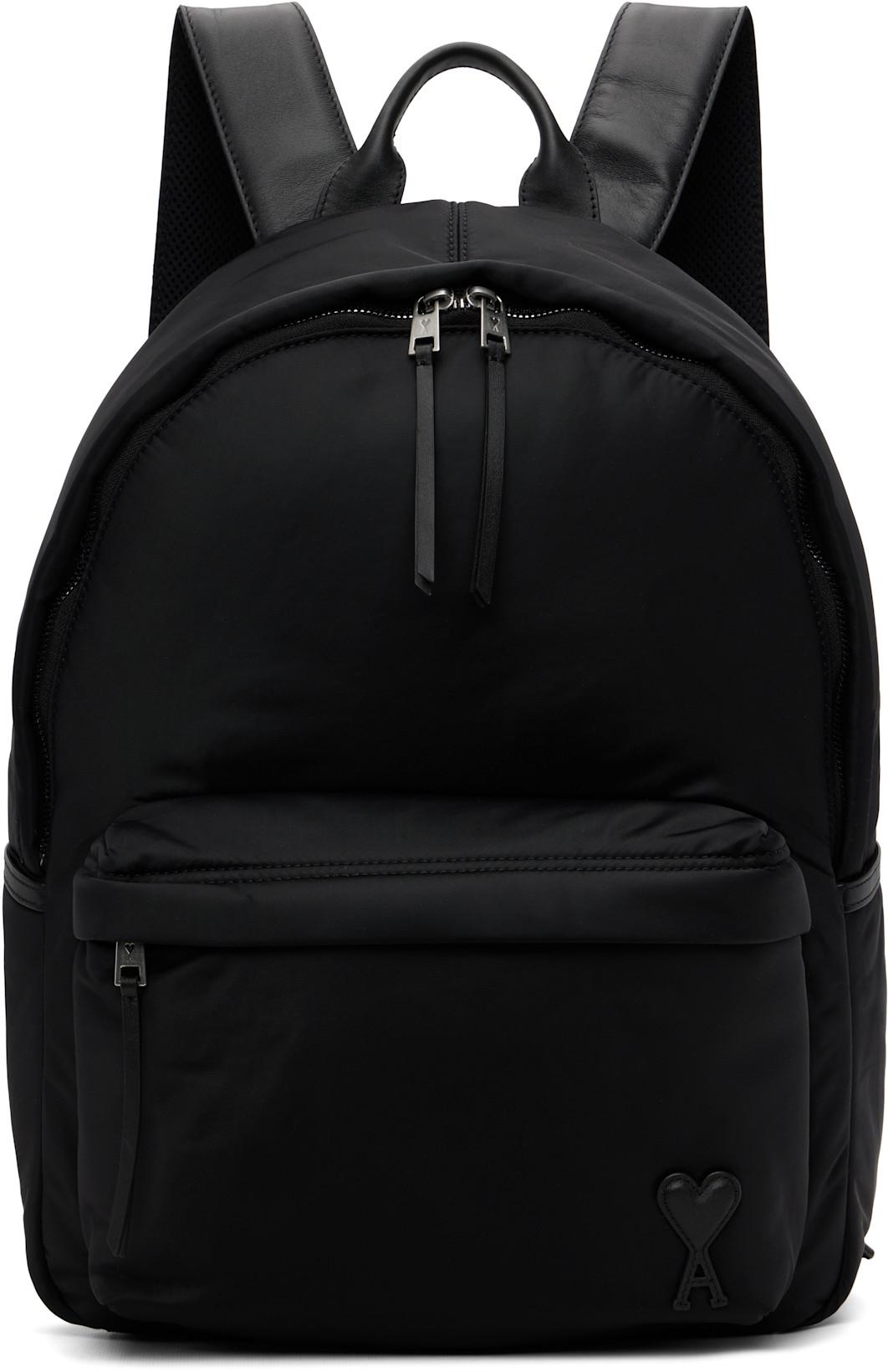 Black Nylon Marcel Backpack by AMI