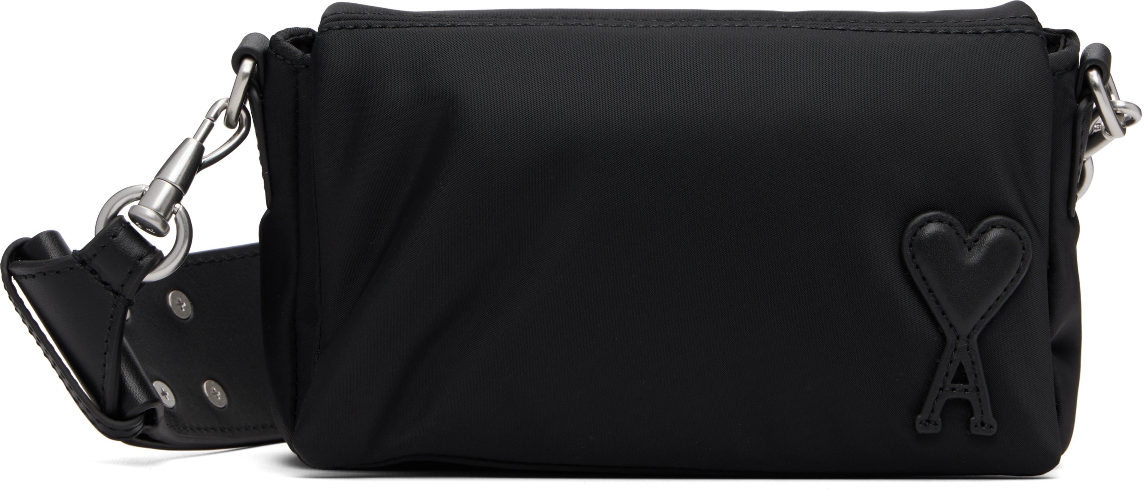 Black Nylon Marcel Lunch Box Bag by AMI
