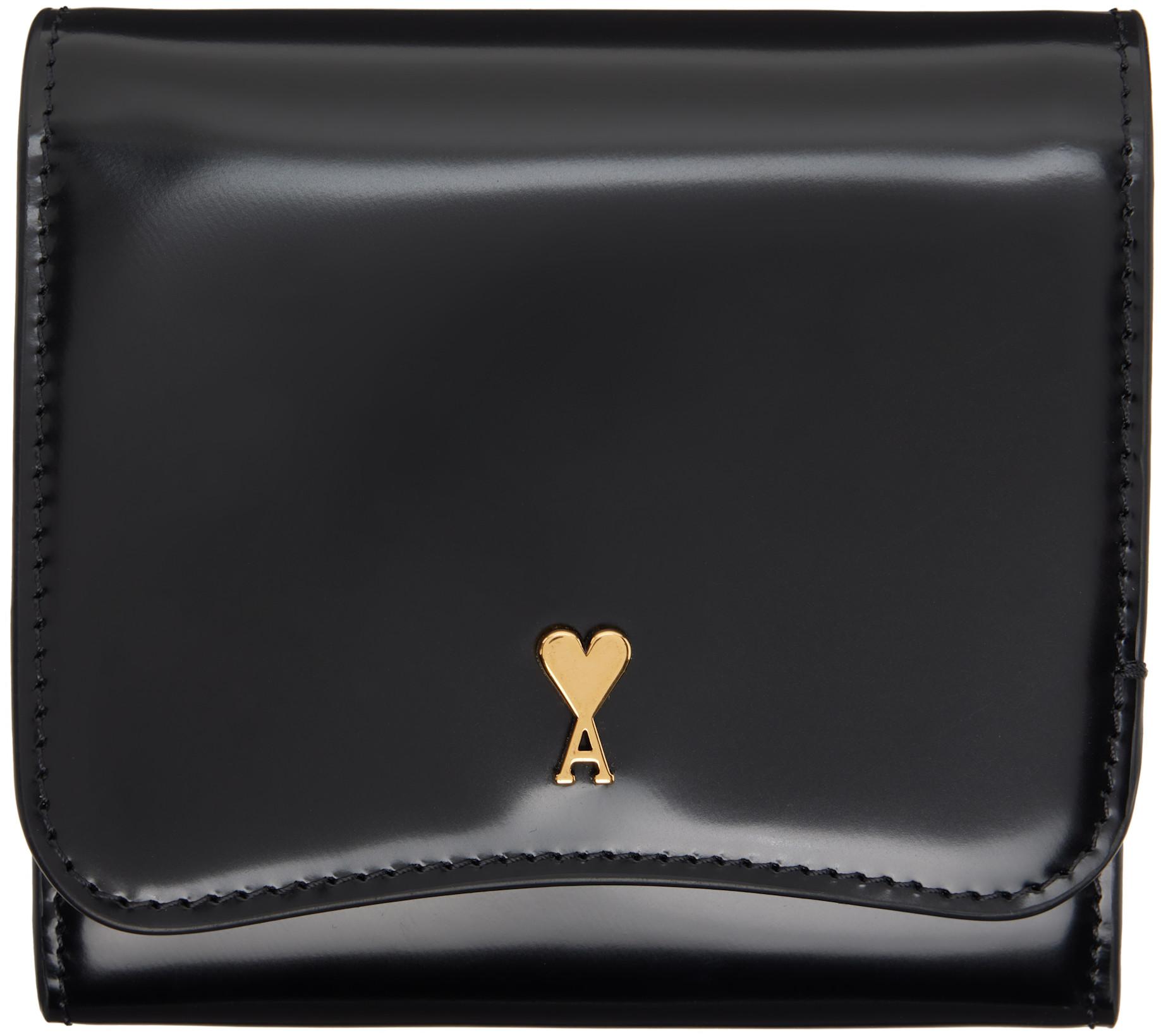 Black Paris Paris Compact Wallet by AMI