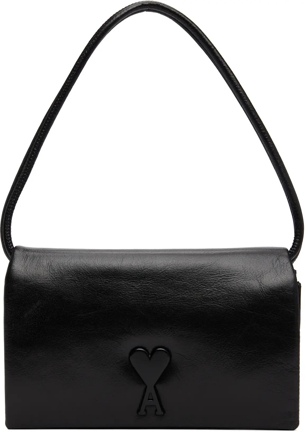 Black Voulez-Vous Wallet On Strap Bag by AMI