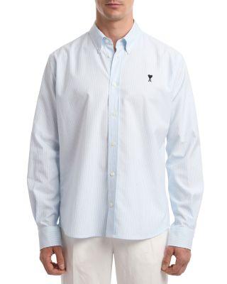 Button Down Collar Logo Shirt by AMI