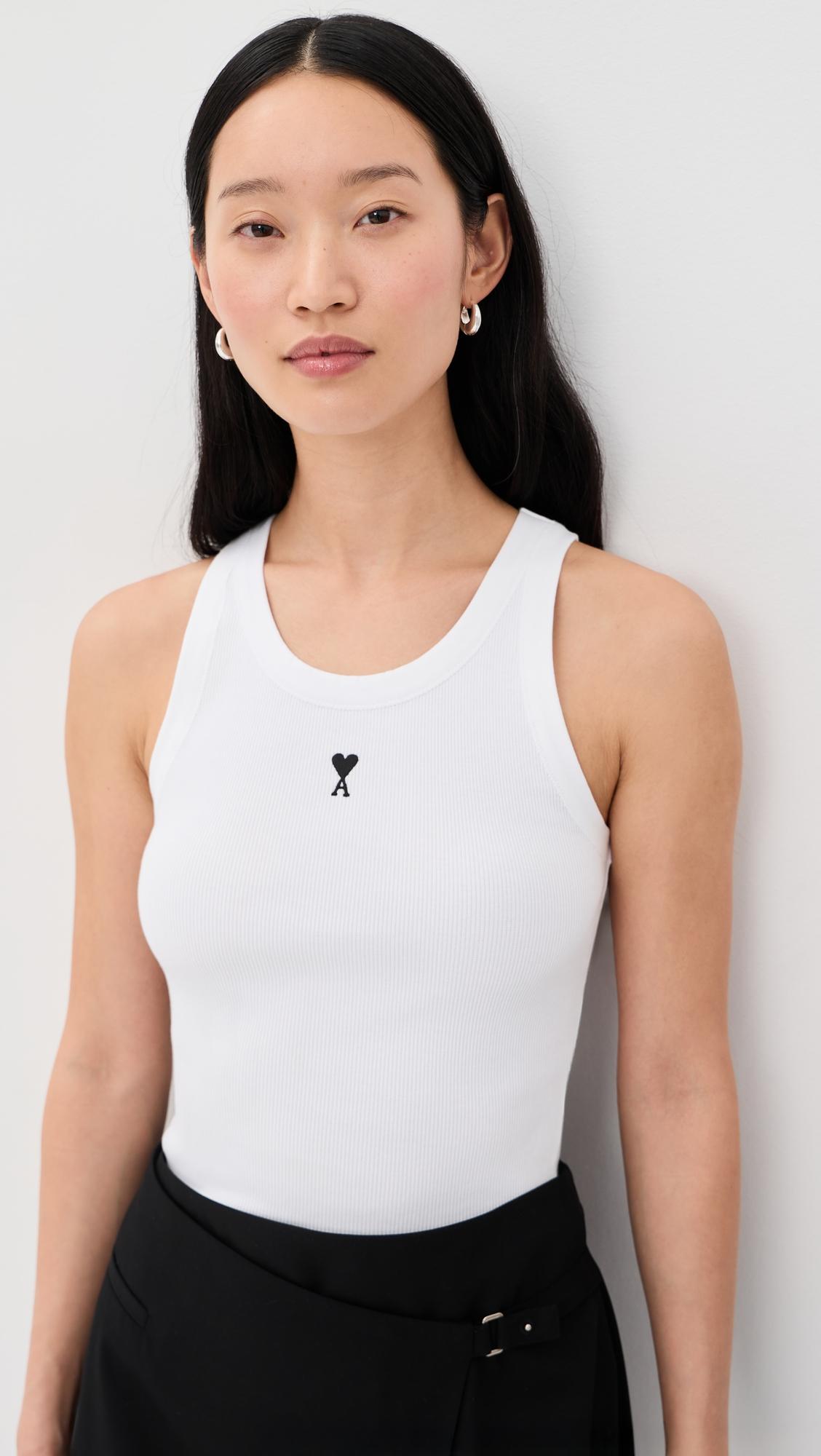 Contrast Ami De Coeur Tank Top by AMI
