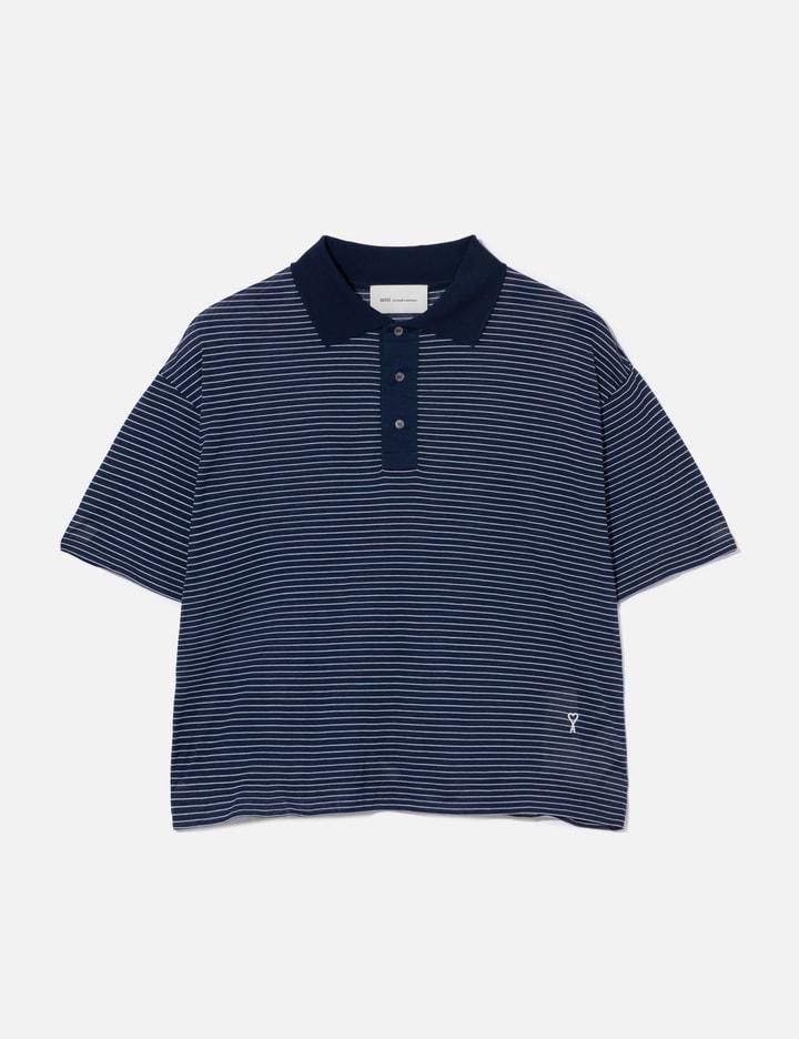 Cotton Striped Ami De Coeur Polo by AMI