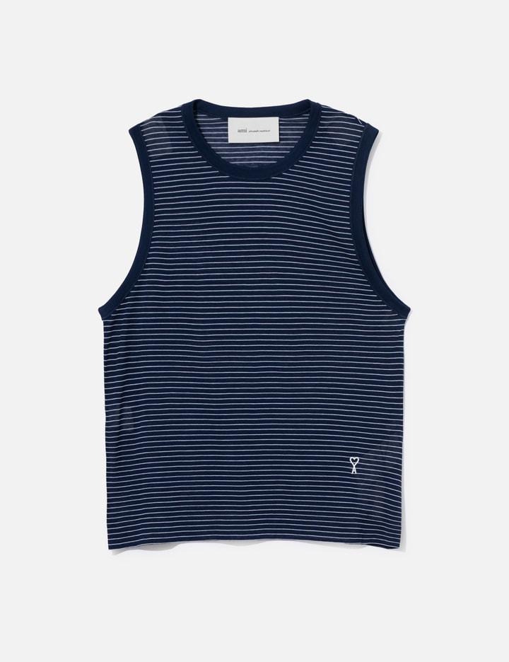 Cotton Striped Ami De Coeur Tanktop by AMI