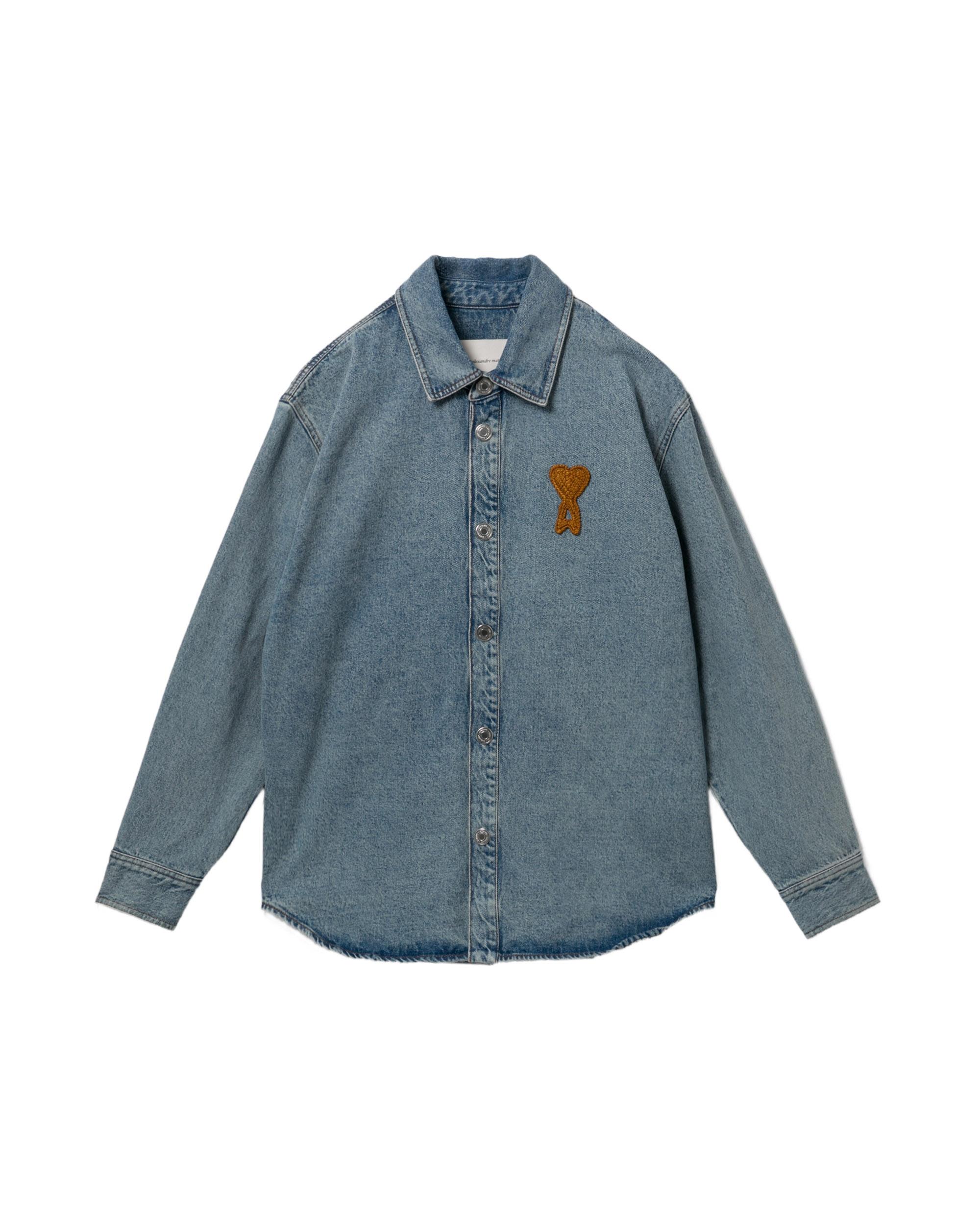 Embroidered denim shirt by AMI