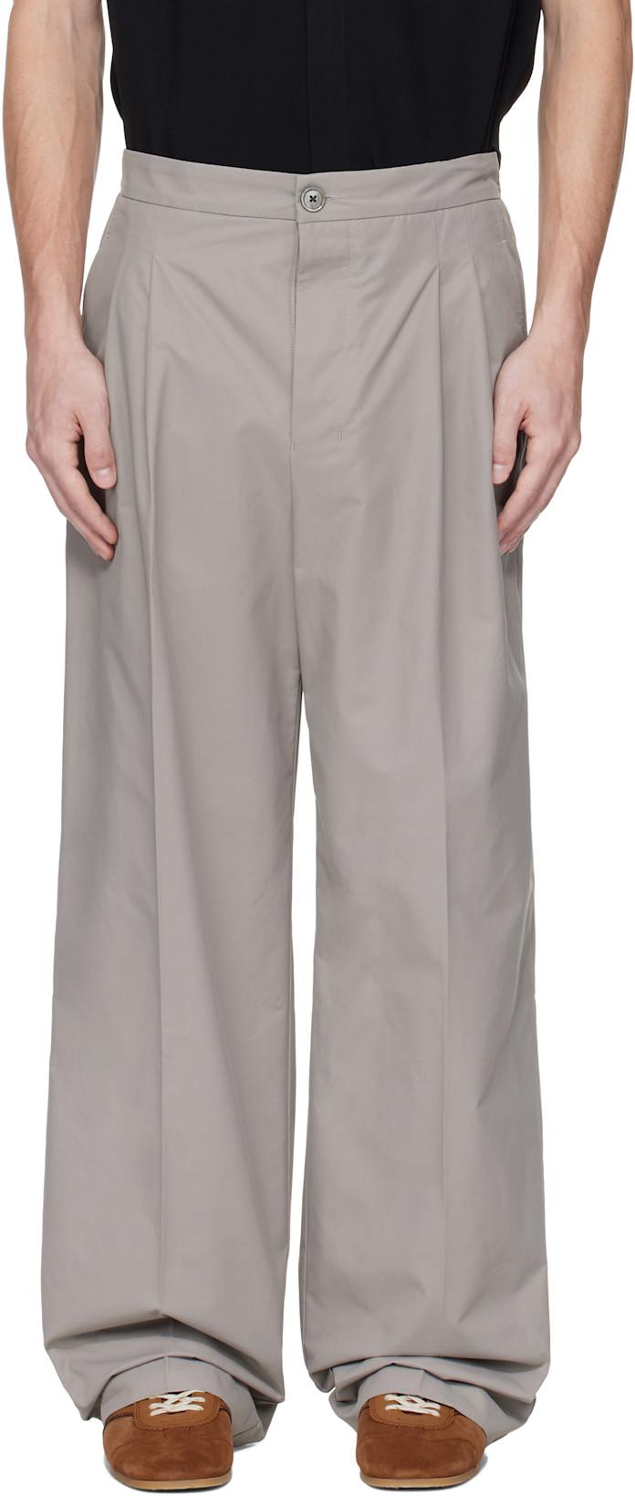 Gray Large Trousers by AMI