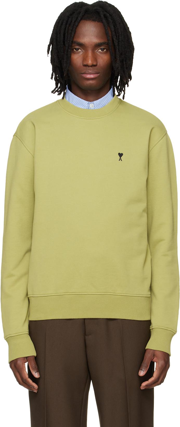 Green Cotton Ami de Coeur Sweatshirt by AMI