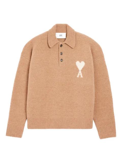 Holiday Capsule intarsia polo sweater by AMI