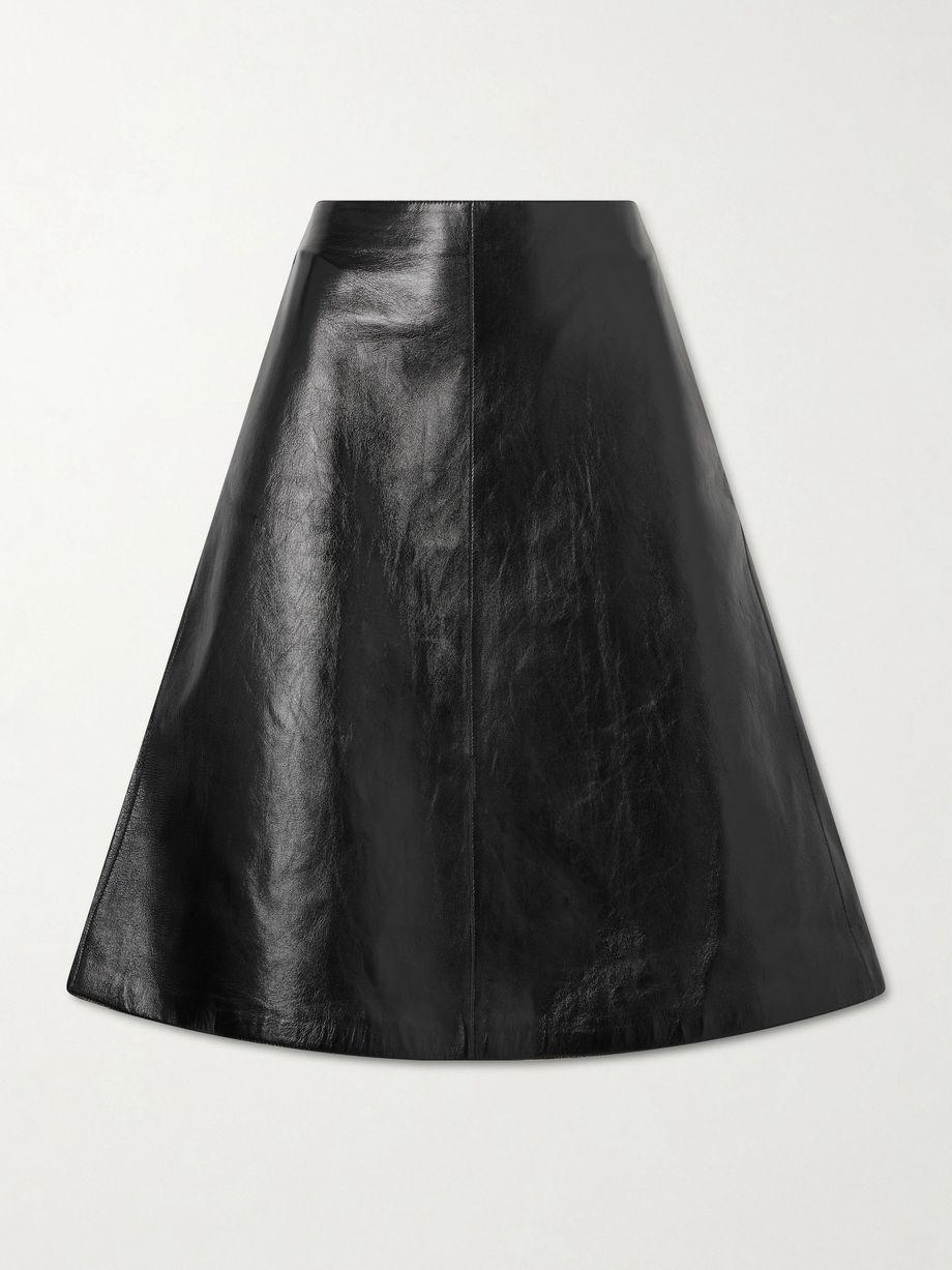 Leather midi skirt by AMI