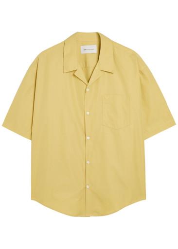 Logo cotton-poplin shirt by AMI