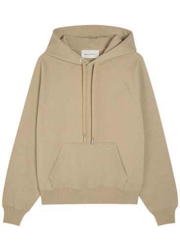 Logo-embroidered hoodied cotton sweatshirt by AMI