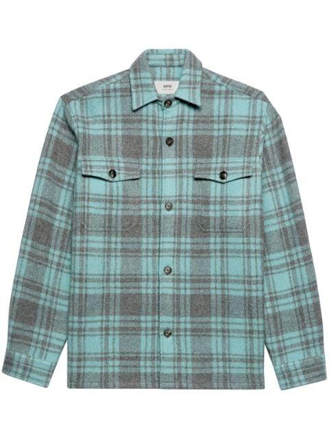 Maxi checked overshirt by AMI