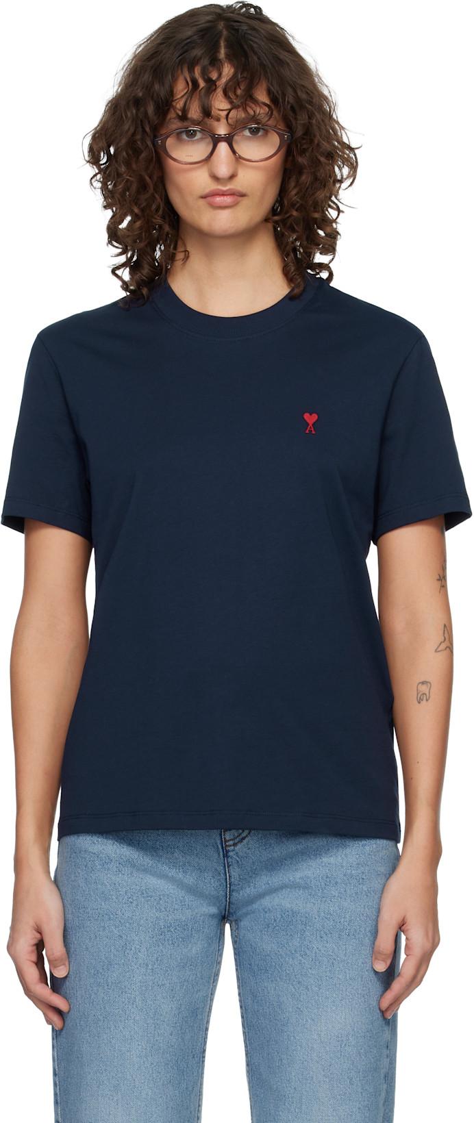 Navy Ami de Coeur T-shirt by AMI