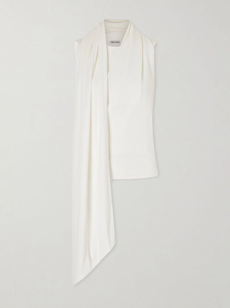 Scarf-detailed jersey top by AMI