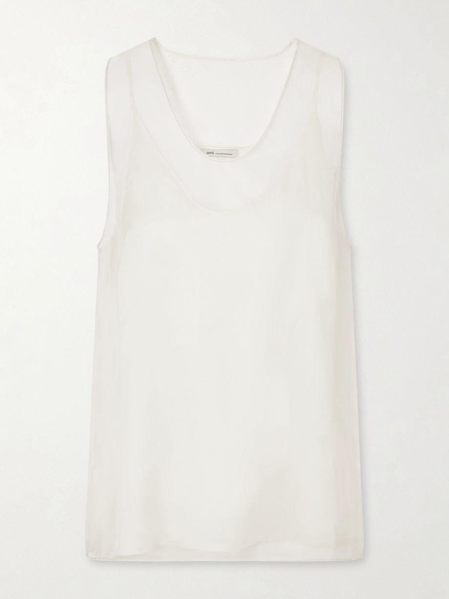 Silk-organza top by AMI