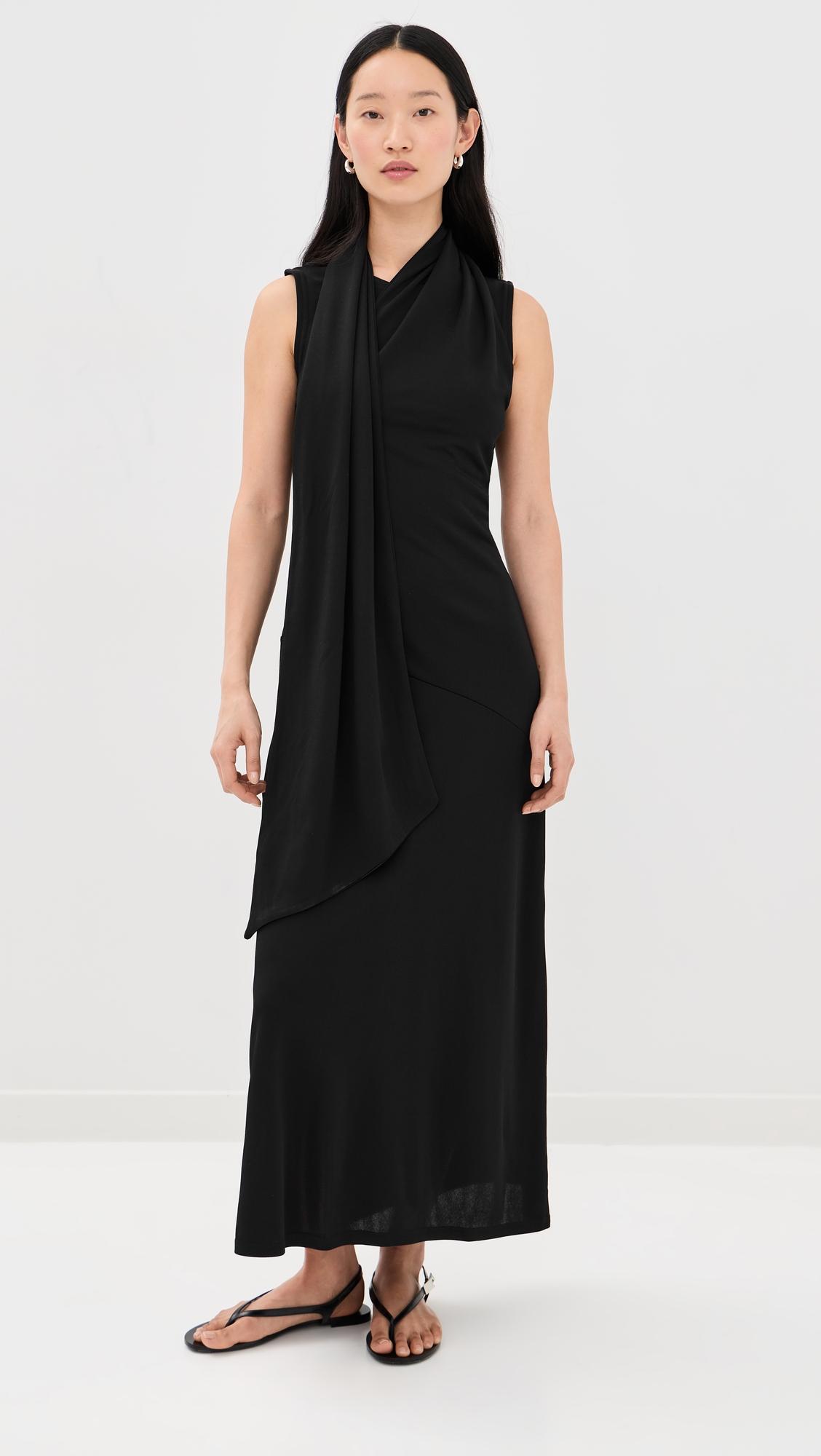 Sleeveless Maxi Lavalliere Dress by AMI