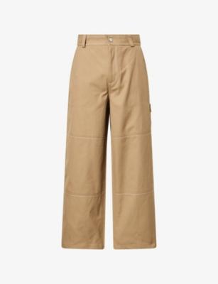 Straight-Leg Cotton-Blend Worker Trousers by AMI